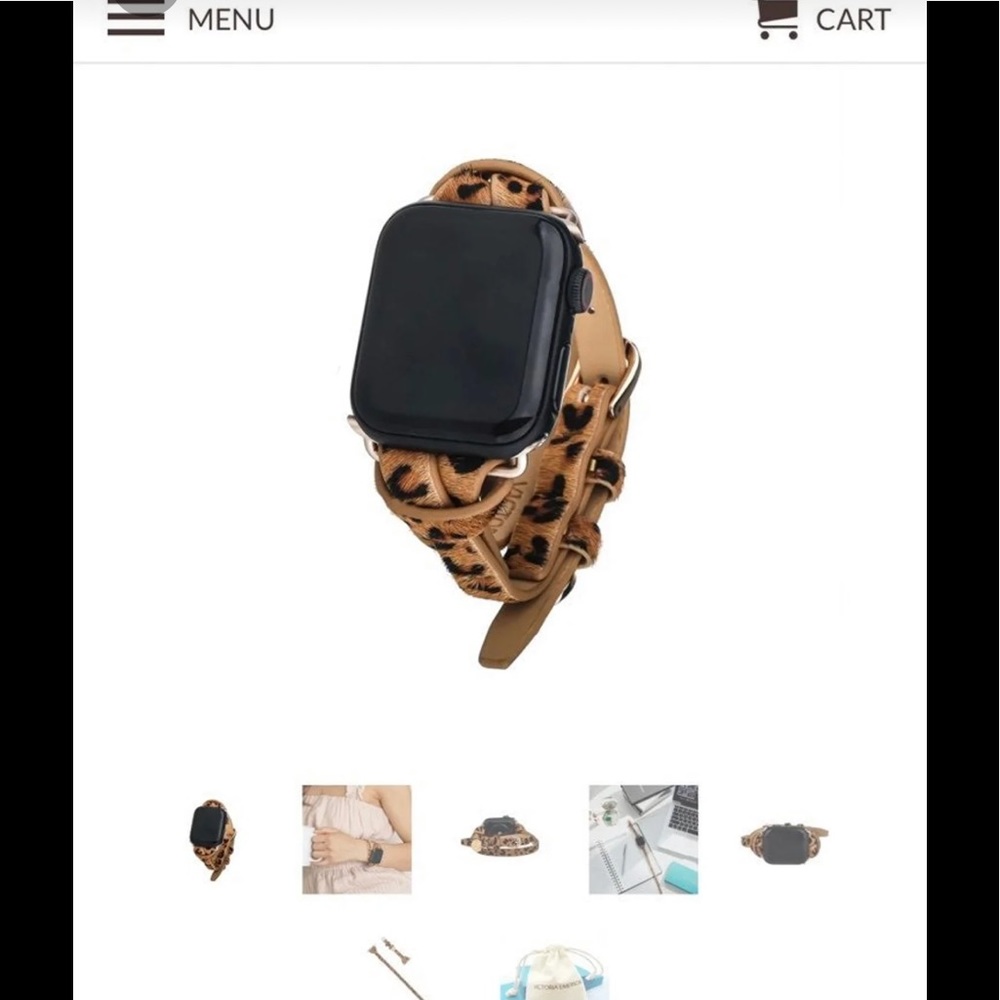 Victoria Emerson Spotted Leopard Apple Watch band